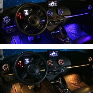 Audi A3 2014-2020 Uyumlu Yedek Parça OEM Ön Havalandırma Seti Işıklı 64 Renk