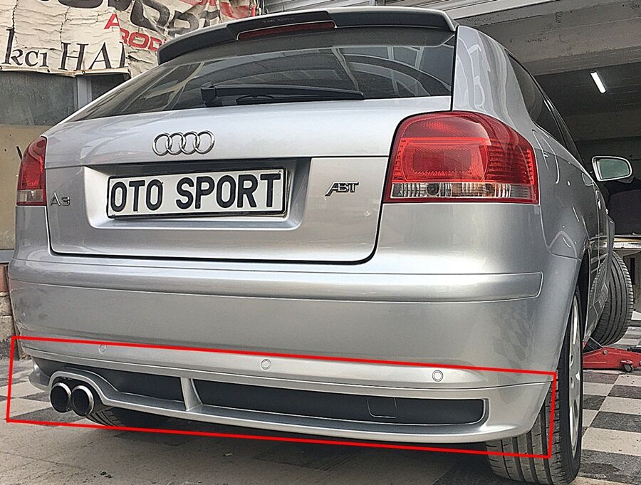 Audi A3 2003-2008 Tek Kapı Arka Tampon Eki