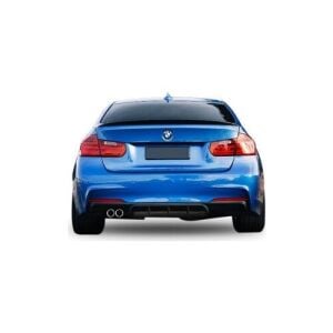 BMW F30 2012+ Uyumlu Yedek Parça M Performance Soldan Çift Çıkış Difüzör Plastik