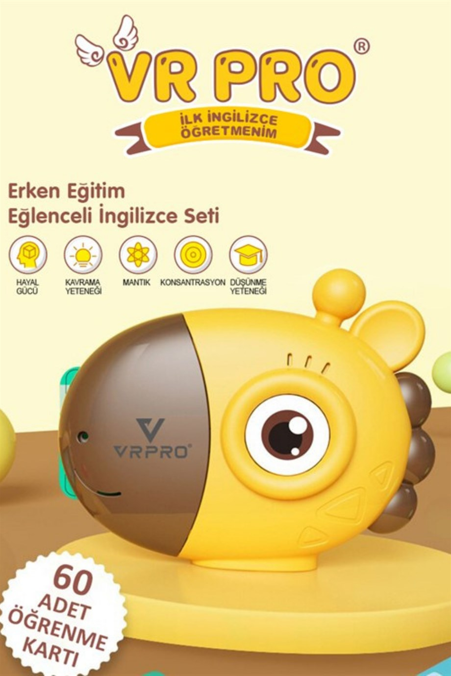 VRPRO İngilizce Öğreten Eğitici Kartlar Sesli Sözlük