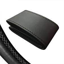 Deri Direksiyon Kılıfı Siyah - Gri Dikişli