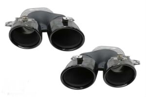 Mercedes Uyumlu Yedek Parça W205 Coupe İçin C43 Difüzör & Egzoz Seti (Siyah Egzoz İle)