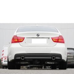 Bmw E90 2004 2011 Difüzör M Technic St Sağ+Sol-Tekli Çıkış P. Black