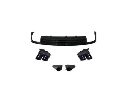 A6 2019+ S6 Difüzör & Siyah Egzoz Seti S-Line İçin