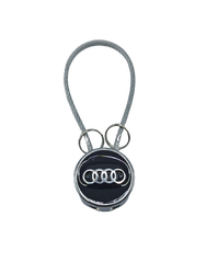 Audi Çelik Telli Metal Anahtarlık Siyah