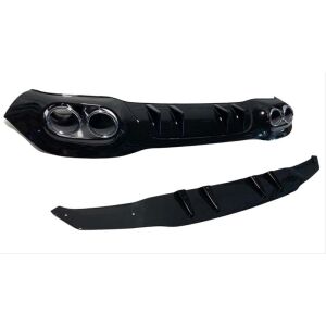 Mercedes A45 W177 HB 2019+ Uyumlu Yedek Parça Difüzör & Silver Egzoz Seti