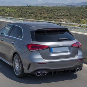Mercedes A45 W177 HB 2019+ Uyumlu Yedek Parça Difüzör & Silver Egzoz Seti