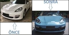 Porsche Panamera 2 2011-2013 için Full Facelift 2018 GTS Uyumlu Bodykit (Farlar Dahil)