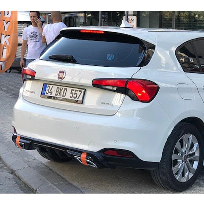 Fiat Egea 2015 HB Difüzör Sport +Egzos Ucu (Krom) P Black Set