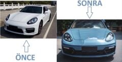 Porsche Panamera 2 2014-2016 İçin Full Facelift 2018 Gts İçin Uyumlu Bodykit (Farlar Dahil)