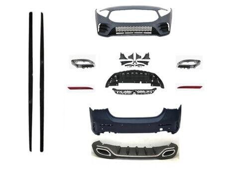 Mercedes W177 Sedan A Serisi İçin Uyumlu Amg Set ( Ön Arka Tampon, Diamond Panjur, Marşpiyel, Egzozlar )