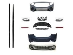 Mercedes W177 Sedan A Serisi İçin Uyumlu Amg Set ( Ön Arka Tampon, Diamond Panjur, Marşpiyel, Egzozlar )