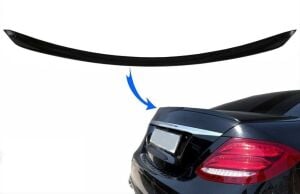Mercedes W213 2016-2019 E63 Uyumlu Yedek Parça Spoiler Parlak Siyah