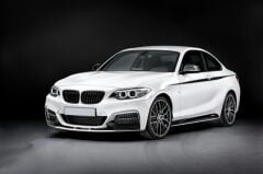 BMW 2 Serisi F22 İçin Uyumlu M Performans Ön Lip (M Sport Modeller İçin Uyumlu) Parlak Siyah
