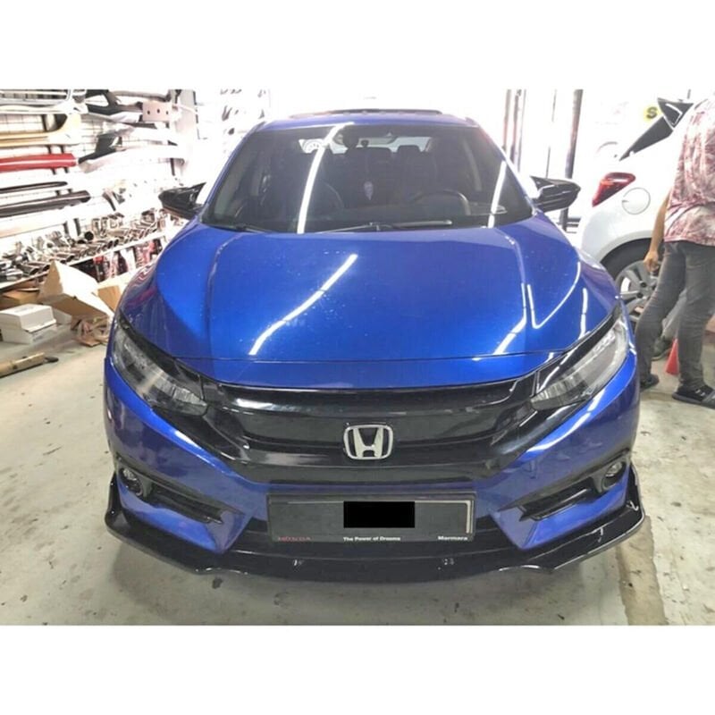 Honda Civic 2016 FC5-S (3 Parça) Tampon Altı Ön Ek Race P. Black