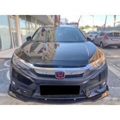 Honda Civic 2016 FC5-S (3 Parça) Tampon Altı Ön Ek Race P. Black