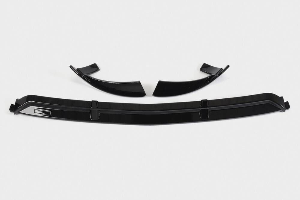 Mercedes GLC Serisi İçin Uyumlu Ön Lip - Piano Black (Parlak Siyah)