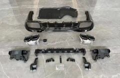 Mercedes W206 C63 Uyumlu AMG Difüzör (Parlak Siyah) ve Egzoz Seti