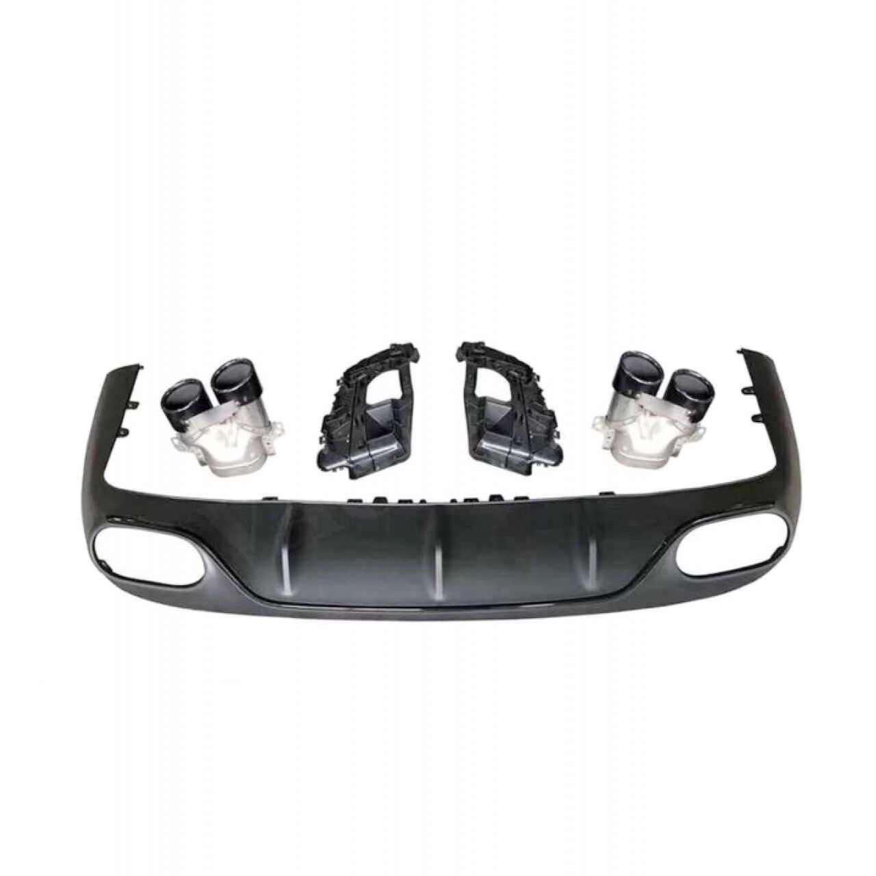 E Coupe 2017+ C238 Uyumlu Difüzör ve Siyah Egzoz Seti [Coupe&Cabrio)