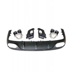 E Coupe 2017+ C238 Uyumlu Difüzör ve Siyah Egzoz Seti [Coupe&Cabrio)