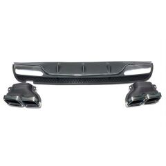 Mercedes W205 C63 Uyumlu Amg Sedan Difüzör Silver Egzoz Seti