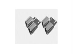 Audi A3 2021+ Sedan İçin Uyumlu S-Line 4 Egzoz Difüzör Piono Black