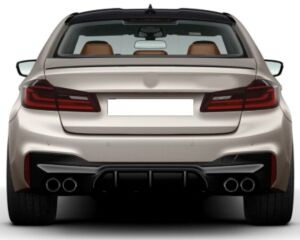 Bmw 5 Serisi G30 İçin Uyumlu Yedek Parça M5 Görünüm Difüzör Ve M5 Görünüm Egzoz Seti (Parlak Siyah Difüzör)
