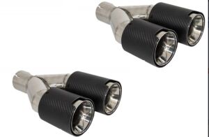 Bmw 5 Serisi G30 İçin Uyumlu Yedek Parça M5 Görünüm Difüzör Ve M5 Görünüm Egzoz Seti (Parlak Siyah Difüzör)