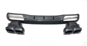 Mercedes W205 C63 Sedan Uyumlu Yedek Parça Difüzör Silver Egzoz Seti Normal Tampon