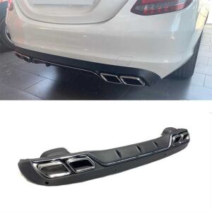 Mercedes W205 C63 Sedan Uyumlu Yedek Parça Difüzör Silver Egzoz Seti Normal Tampon