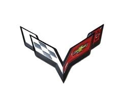 Chevrolet Corvette Uyumlu Yedek Parça  Bayrak Yapıştırma Siyah Bagaj ve Çamurluk Logosu
