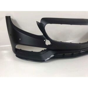 Mercedes W205 C63 Uyumlu Yedek Parça Ön Tampon & Panjur Seti (Makyajlı Görünüm) (Siyah Trimler)