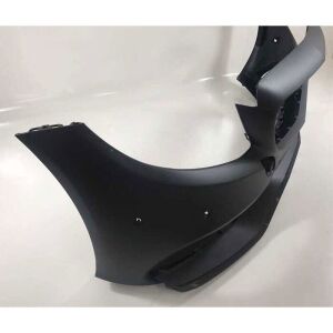 Mercedes W205 C63 Uyumlu Yedek Parça Ön Tampon & Panjur Seti (Makyajlı Görünüm) (Siyah Trimler)