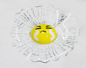 Emoji Toplu 3 Boyutlu Kırık Cam Sticker