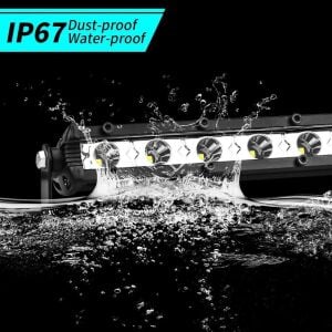 36W 32.5cm Düz Tek Sıra Üniversal Delici Sis Lambası Led Bar