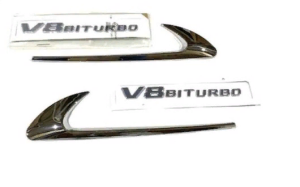 Mercedes V8 Uyumlu Yedek Parça Biturbo Yazı Ve Vent Takımı Nikelaj