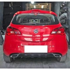 Opel Corsa E 2014 Difüzör Sport +Egzos Ucu(Krom) P Black Set