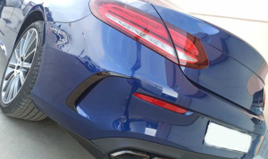 Mercedes W205 2015-2020 Uyumlu Yedek Parça Coupe Arka Tampon Bıçakları Piano Black