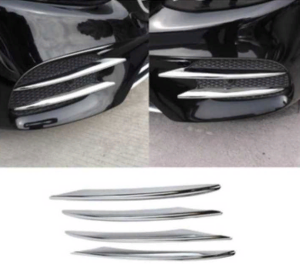 Mercedes W205 2019+ Uyumlu Yedek Parça Sis Kaşları 4 Parça (Sis Bıçakları) (krom)