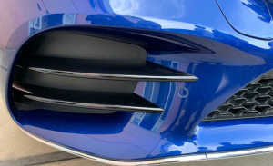 Mercedes W205 2019+ Uyumlu Yedek Parça Sis Kaşları 4 Parça (Sis Bıçakları) (Piano Black)