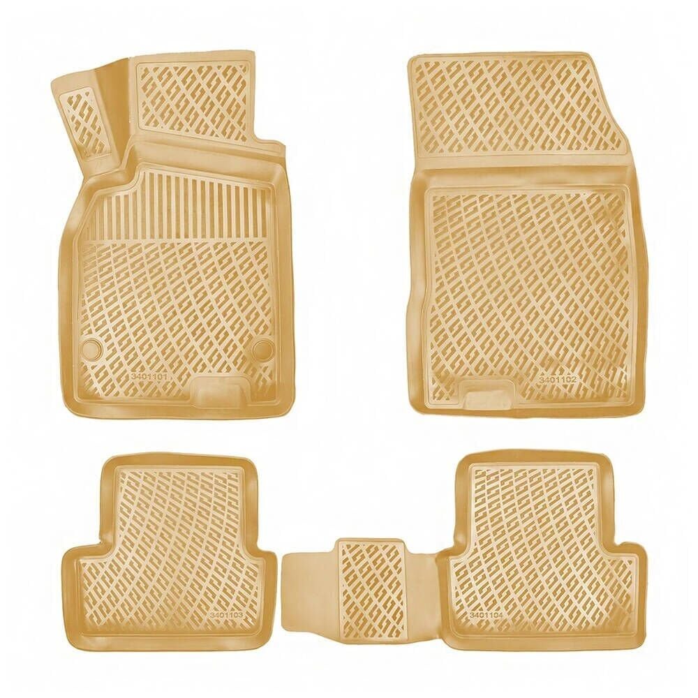 Volkswagen Touran 2003-2015 Uyumlu Yedek Parça Rizline 3D Paspas Bej Rengi