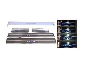 Honda Civic Uyumlu Yedek Parça 2012 2013 Krom Işıklı Kapı Eşiği