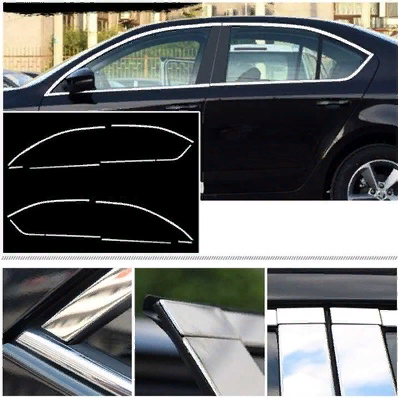 Skoda Octavia 2015-2019 Uyumlu Yedek Parça Cam Çıtası Nikelaj