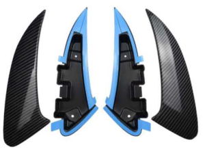 Mercedes W118 Cla 2019+ Uyumlu Yedek Parça Arka Tampon Bıçakları - 2 Parça - Karbon