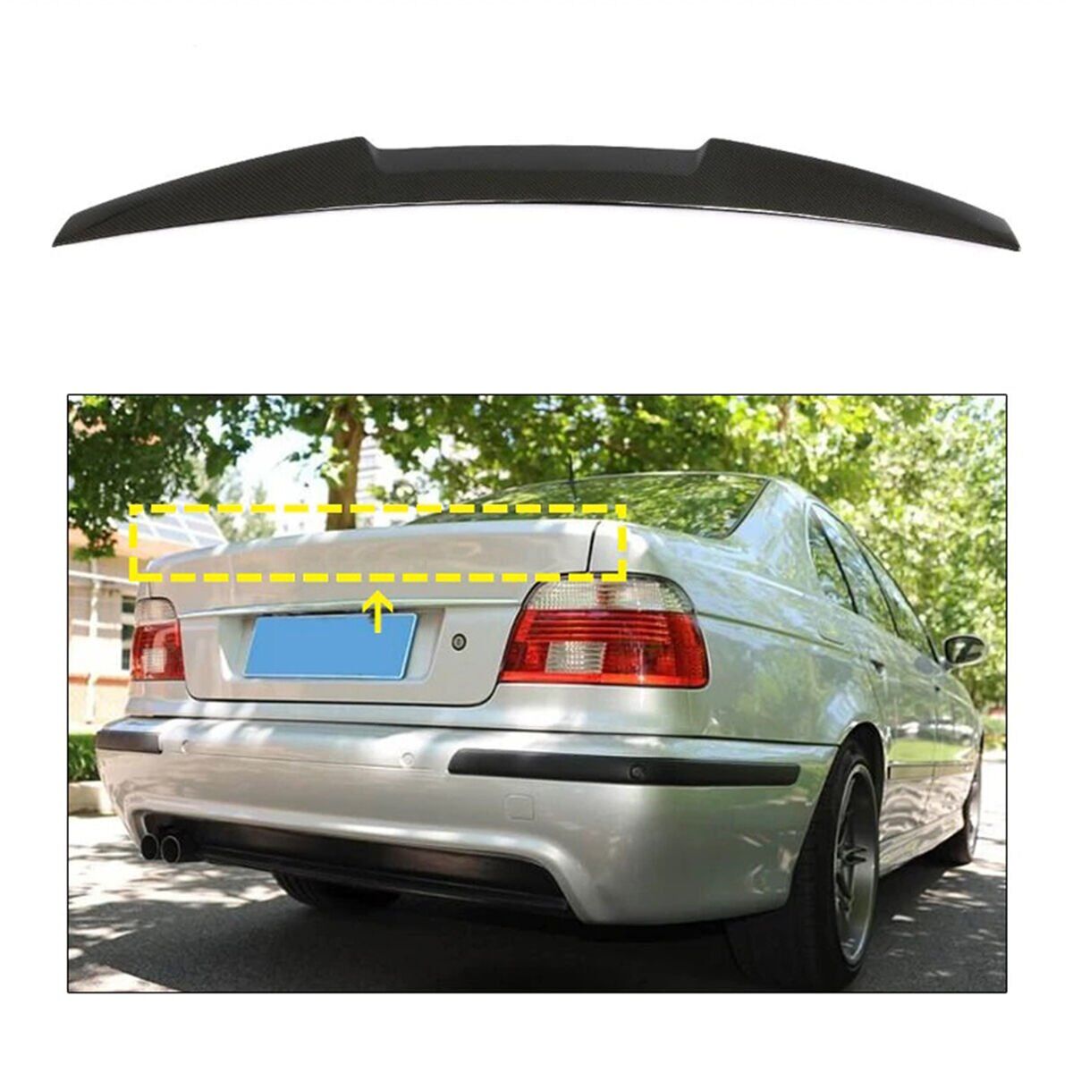 Bmw E39 Uyumlu Yedek Parça Yarasa Spoiler Fiber Boyalı