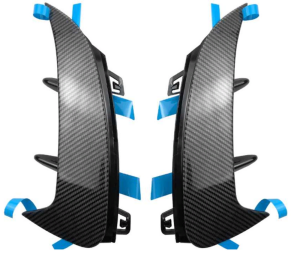 Mercedes W177 A Serisi 2019+ Uyumlu Yedek Parça Sedan Arka Tampon Bıçakları - 2 Parça - Karbon