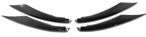 Mercedes W177 A Serisi 2019+ Uyumlu Yedek Parça Ön Tampon Bıçakları - 4 Parça - Karbon