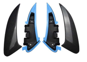 Mercedes W177 A Serisi 2019+ Uyumlu Yedek Parça Ön Tampon Yan Bıçakları - 2 Parça - Karbon