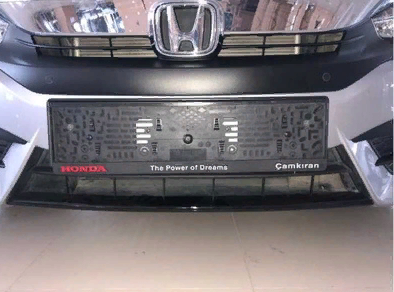 Honda Civic Fc5 2016-2020 Uyumlu Yedek Parça Ön Tampon Alt Çıtası Black 2 Parça