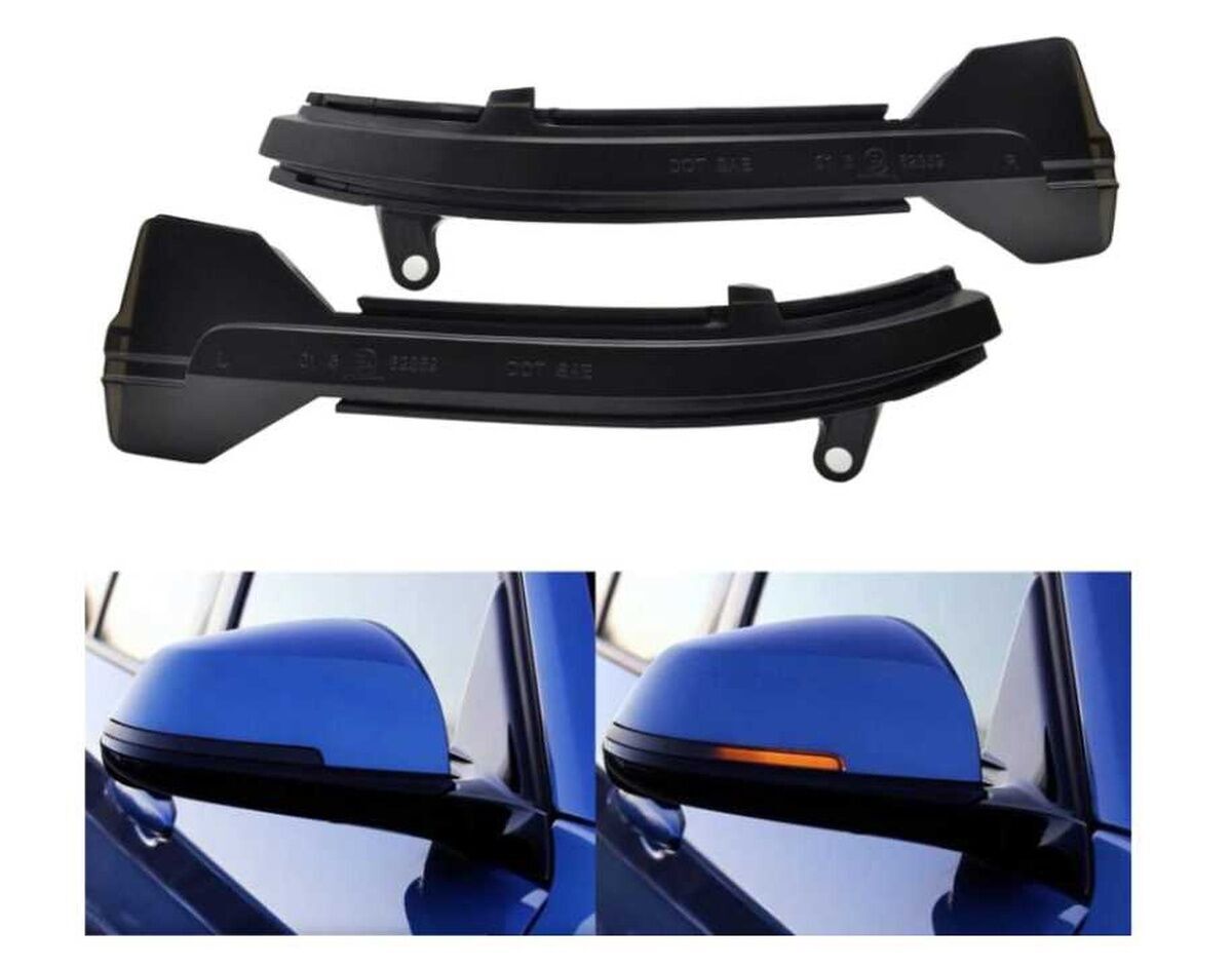 Bmw 5 Serisi F10 Uyumlu Yedek Parça Dinamik Led Ayna Sinyali Mavi Selamlama